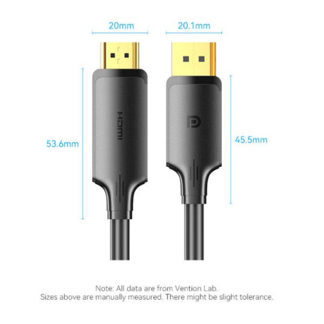 Cáp chuyển đổi DisplayPort to HDMI 4K VENTION dài 1m HFO-BF