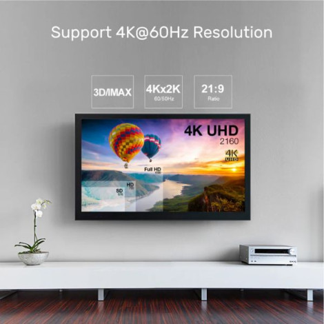 Cáp HDMI sợi quang 4K60Hz dài 15m UNITEK Y-C1029BK