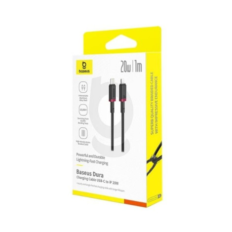 Cáp sạc nhanh Baseus Dura Type-C to Lightning 20W dài 1m P10377800U01-01