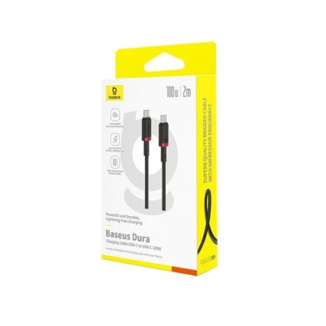 Cáp sạc nhanh Baseus Dura Type-C to Type-C 100W dài 1m P10377803U01-01 Red, Black