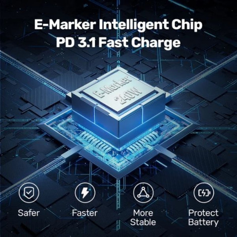 Cáp sạc USB-C Power Delivery 3.1 UNITEK C14110GY-2M