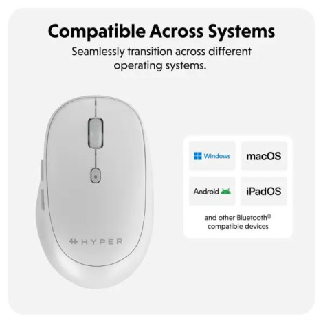 Chuột Bluetooth 5.0 HYPER HYPERSPACE HS2100GL White