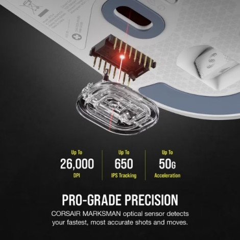 Chuột gaming không dây Corsair M75 Air White CH-931D101-AP