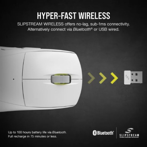 Chuột gaming không dây Corsair M75 Air White CH-931D101-AP