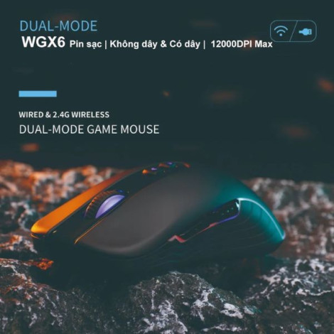Chuột Gaming không dây Newmen WGX6 Dualmode màu Đen
