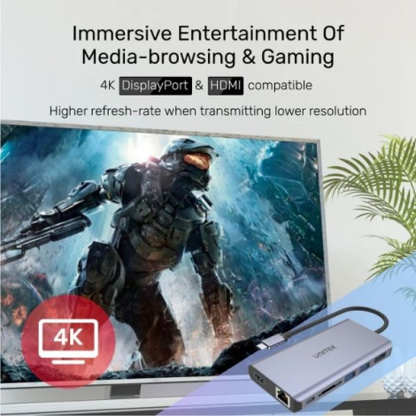 Hub đa năng 6 trong 1 4K@60Hz PD 100W UNITEK D1056A