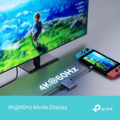 Hub đa năng USB Type-C 3 trong 1 Tplink 4K@60Hz UH3020C