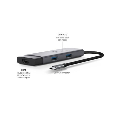 Hub đa năng USB Type-C 5 trong 1 Tplink 4K@60Hz UH5020C