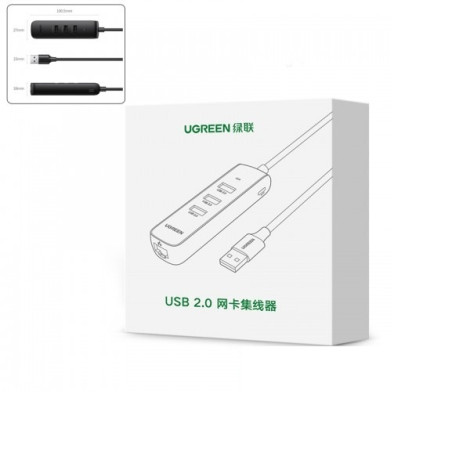 Hub USB 2.0 4 cổng hỗ trợ nguồn Type-C 5V-2A Ugreen 20984