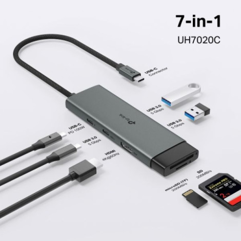 Hub USB Type-c 7 trong 1 4K@60Hz, 5Gbps Tplink UH7020C