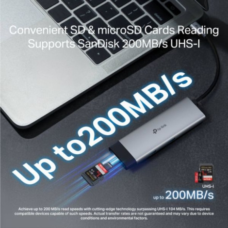 Hub USB Type-c 7 trong 1 4K@60Hz, 5Gbps Tplink UH7020C