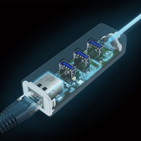Hub đa năng USB Type-C ra 3 cổng USB-A 3.0 và RJ45 Tplink UE330C