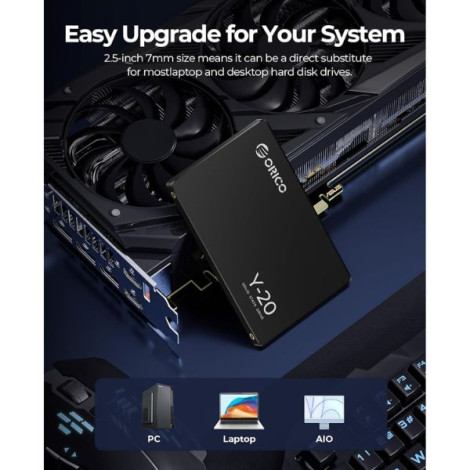 Ổ cứng SSD gắn trong Orico 2.5 inch SATA 3.0 Y20 256GB Y20-256GB-BK-BP