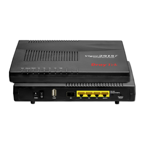 Router cân bằng tải DrayTek Vigor2915F (2 x GbE WAN, 3 x GbE LAN, 1 x 3.5/4G USB/ SFP)