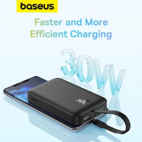 Sạc dự phòng Baseus Magnetic Mini Wireless 10000mAh 30W Type C - Black (P1002210A112-00)