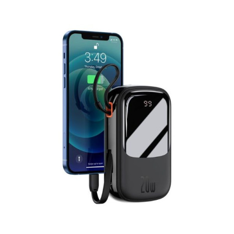 Sạc dự phòng Baseus Qpow Pro Digital Display 20000mAh 20W iP Edition Black Overseas (PPQD040001)