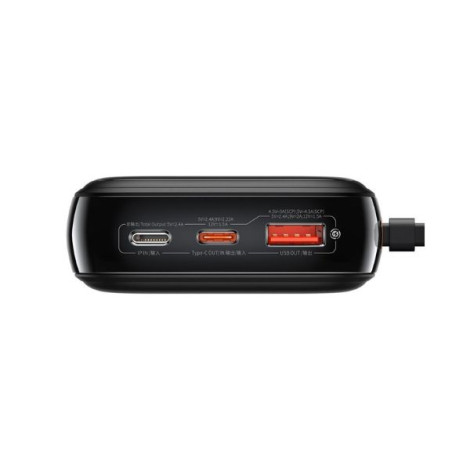 Sạc dự phòng Baseus Qpow Pro Digital Display 20000mAh 20W iP Edition Black Overseas (PPQD040001)