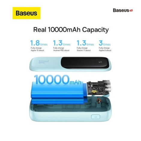 Sạc dự phòng Baseus Qpow Pro Digital Display 20000mAh 20W iP Edition Blue Overseas (PPQD030003)