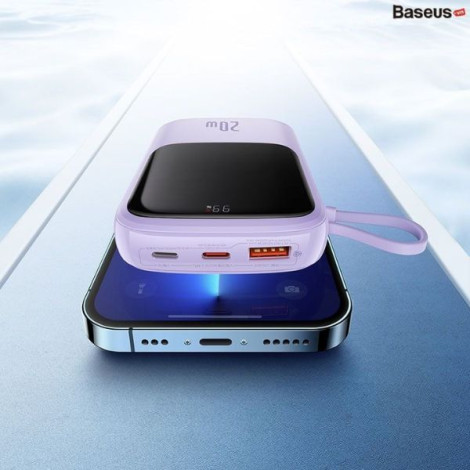 Sạc dự phòng Baseus Qpow Pro Digital Display 20000mAh 20W iP Edition Purple Overseas (PPQD030005)