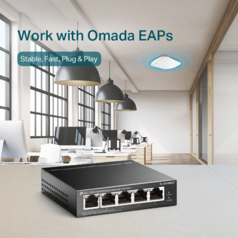 Switch PoE+ TP-Link TL-SG1005LP (5 port/ 10/100/1000 Mbps)