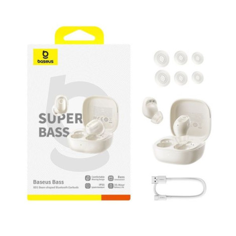 Tai nghe Baseus Bass BD1 TWS Earbuds White (A00084601233-Z1)