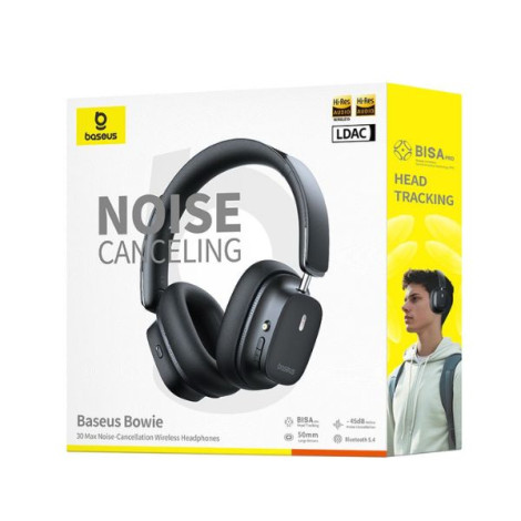 Tai nghe Baseus Bowie 30 Max Noise-Cancellation Wireless Black (A00075500113-00)