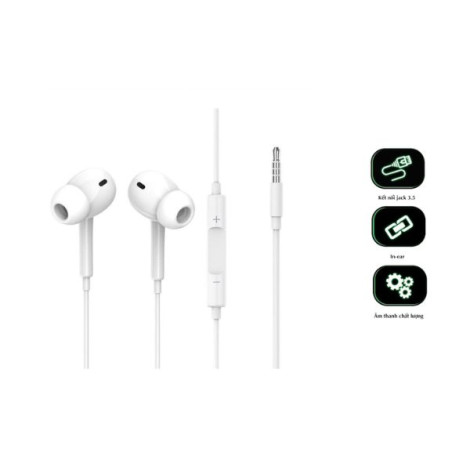 Tai nghe có dây Pisen XY-EP02 3.5mm (White)
