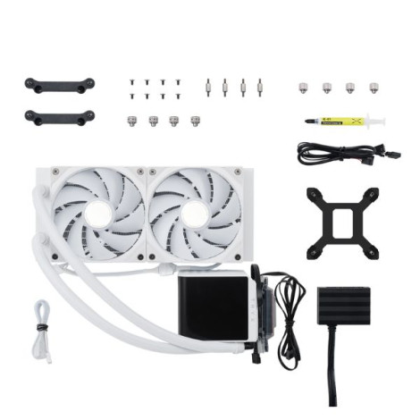 Tản nhiệt nước 2 Fan CPU TRYX PANORAMA 240 ARGB White