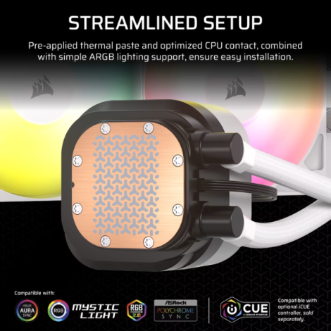 Tản nhiệt nước CPU 3 Fan Corsair NAUTILUS 360 ARGB White CW-9060095-WW