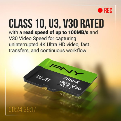 Thẻ nhớ MicroSD PNY Elite-X 128GB P-SDU128U3WX-GE