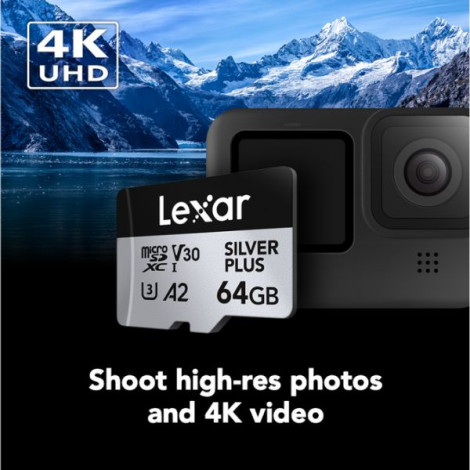 Thẻ nhớ MicroSD UHS-I Lexar Professional SILVER PLUS 64GB LMSSIPL064G-BNANG