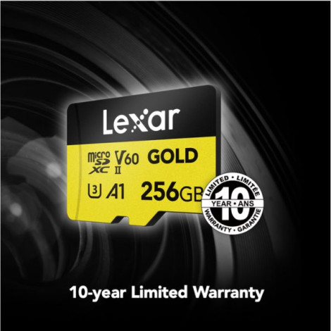 Thẻ nhớ MicroSDXC Lexar Professional GOLD 256GB UHS-II U3 V60 LMSGOLD256G-BNNNG