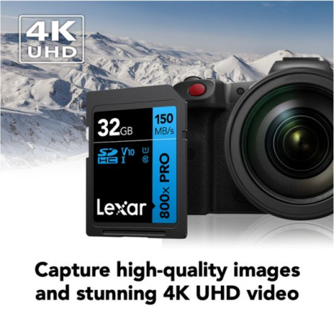Thẻ nhớ SDXC Lexar Professional 800x PRO UHS-I 32GB LSD0800P032G-BNNNG