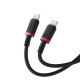 Cáp sạc nhanh Baseus Dura Type-C to Type-C 100W dài 2m P10377803U01-03 Red, Black