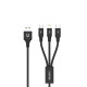 Cáp sạc nhanh đa năng 3 trong 1 dài 1.2m UNITEK C14049BK