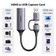 Card ghi hình HDMI hỗ trợ Capture 4K@30Hz Output 1080P@60Hz Ugreen 25854