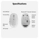 Chuột Bluetooth 5.0 HYPER HYPERSPACE HS2100GL White