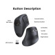 Chuột công thái học không dây Ugreen 25444 Silent Black