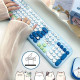 Combo Phím Chuột không dây MOFII SILLY CAT Xanh Dương