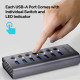 Hub chia USB 3.0 7 cổng kèm công tắc UNITEK H1314A01-EU
