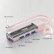 Hub chuyển Type-C sang 4 cổng USB 3.0 Unitek H1319A Hồng