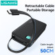 Sạc dự phòng USAMS CD224 20W 10000mAh TypeC Cable XY Series Black (10KCD22401)
