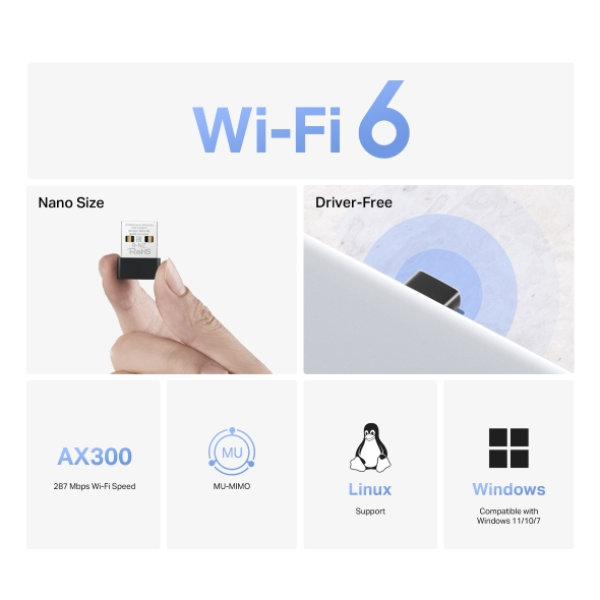 USB Wifi Mercusys Nano MA14N có tốc độ WiFi 6 vượt trội USB Wifi Mercusys Nano MA14N có tốc độ WiFi 6 vượt trội