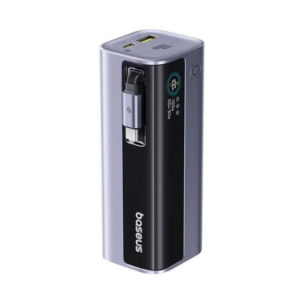 Sạc dự phòng Baseus EnerGeek GR11 Power Bank with Retractable Cable 10000mAh 100W Space Grey E0027A01 (LVA061-1G-10)