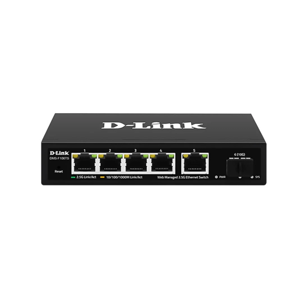 Switch D-Link DMS-F106TS (6 port/ 1/2.5/10 Gbps / 1 SFP+)