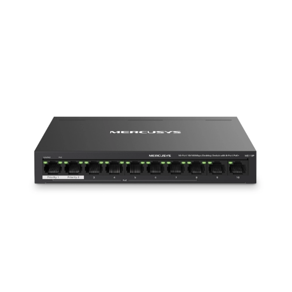 Switch PoE+ Mercusys MS110P (10 port/ 10/100 Mbps)