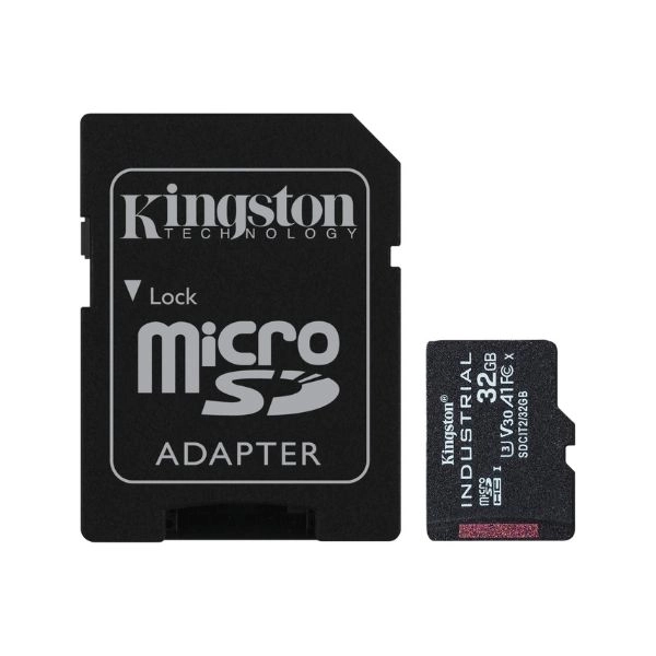 Thẻ nhớ microSDHC Kingston 32GB Industrial C10 A1 pSLC Card + SD Adapter SDCIT2/32GB