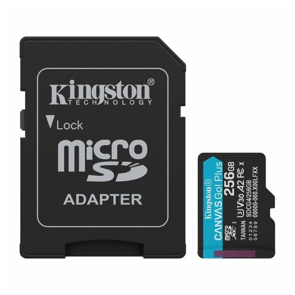 Thẻ nhớ microSDXC Kingston 256GB Canvas Go Plus 170R A2 U3 V30 Card + Adapter SDCG4/256GB