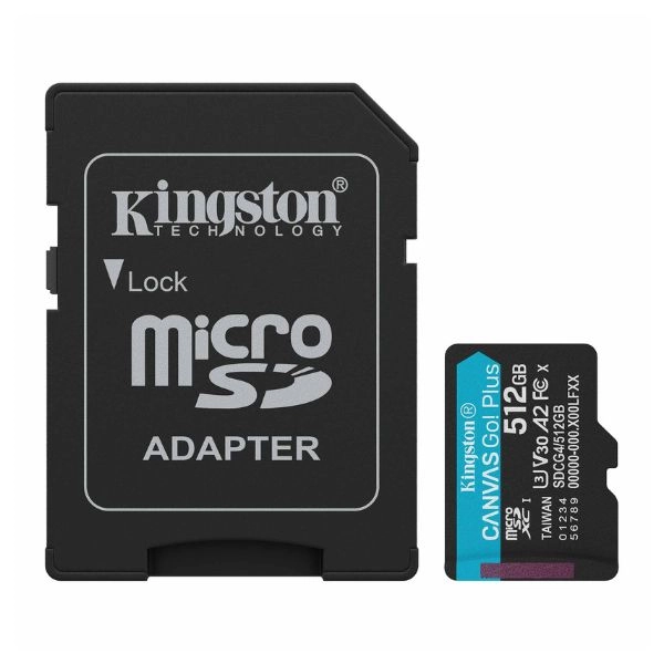 Thẻ nhớ microSDXC Kingston 512GB Canvas Go Plus 170R A2 U3 V30 Card + Adapter SDCG4/512GB