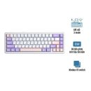 Bàn phím Gaming không dây 3 mode Aula F65 màu Tím, Trắng, Hồng Nimbus V3 switch